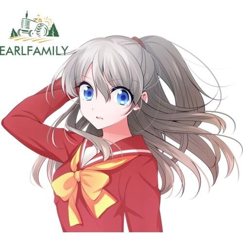 EARLFAMILY 13cm x 9.1cm for Tomori Nao Camper Vinyl Car Stickers Window Trunk Anime VAN Scratch-proof Camper Window Truck Decal
