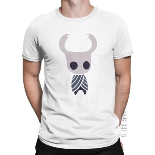 Hollow Knight T Shirts Mens 100% Cotton Humorous T-Shirt Round Neck Skull Video Game Male Tees Camisetas Clothes Gift Idea