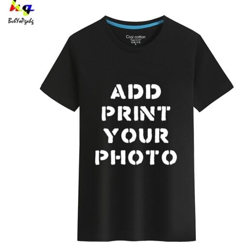 Customized Print Tshirt Add Print Your Photo Logo Summer Men Causal T-shirts Women Tees Man Clothing Design Personalized Tops