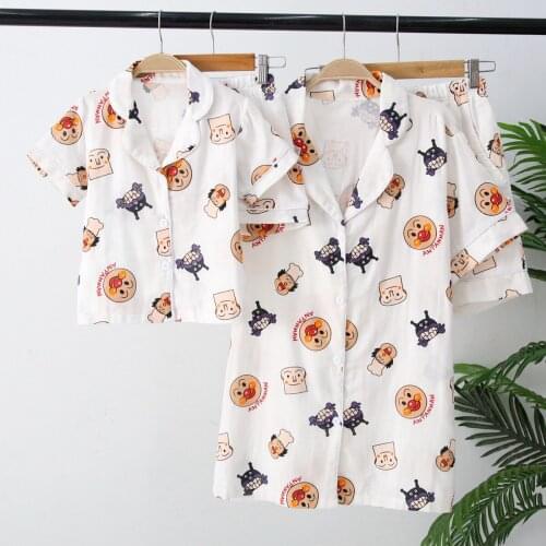 Family Matching Clothes Casual Cartoon Printed Short-sleeved Shorts Mother Father Baby Pajamas Sets Boys Girls Sleepwear Summer