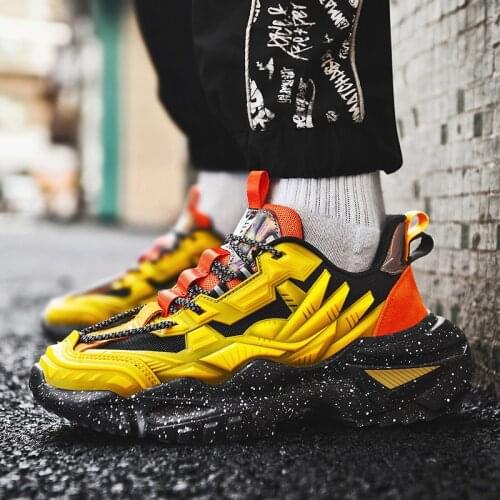 Men Chunky Sneakers Male Breathable Height Increasing Street Style Casual Shoes High-Quality Comfortable Running Shoes