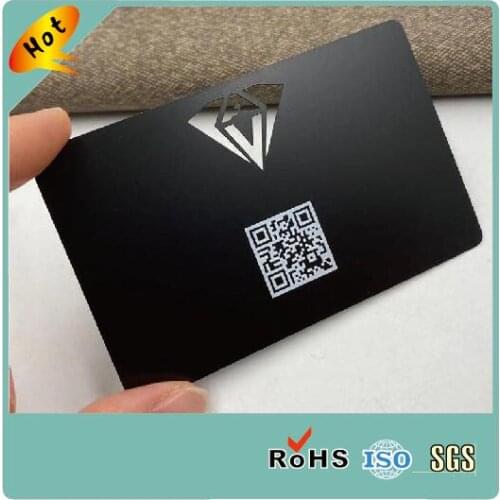 Laser Engraved Contact Call Sublimation QR code Stainless Steel Metal Business Cards