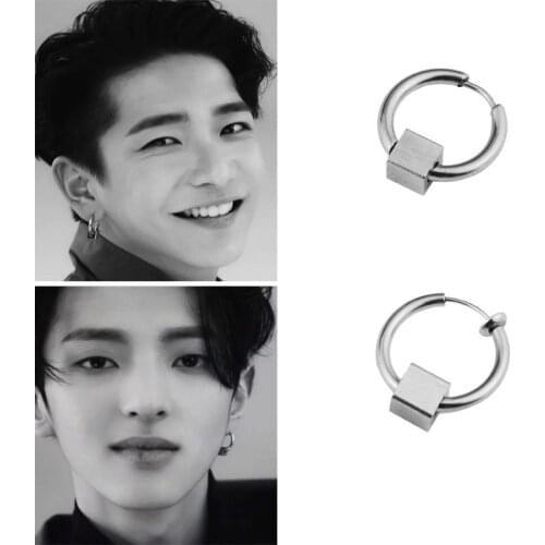 Fashion stainless steel box earrings for men and women do not fade jewelry hot sale