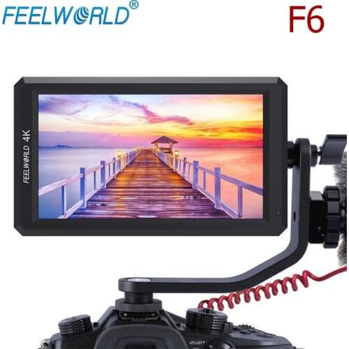 FEELWORLD F6 5.7Inch FHD IPS On Camera 4K HDMI Monitor with Swivel Arm and 8V DC Power Output