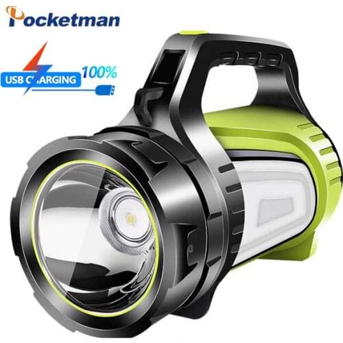 100w Powerful Rechargeable Searchlight Camping Spotlight Ultra-long Standby Torch with USB OUTPUT Lantern