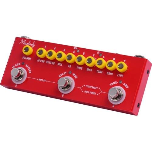 Muslady CUBE BABY Portable Multi-functional Electric Guitar Combined Effects Pedal Built-in Battery with Phone Recording Wireles