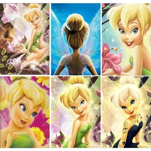 Disney Diamond Painting Kit Cross stitch Full Square/Round Diamond Embroidery Cartoon Butterfly Princess DIY Mosaic Home Decor