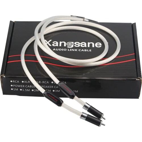 XANGSANE Audio Grade Silver-plated HIFI Audio Cable Signal Cable Dual RCA Signal Cable