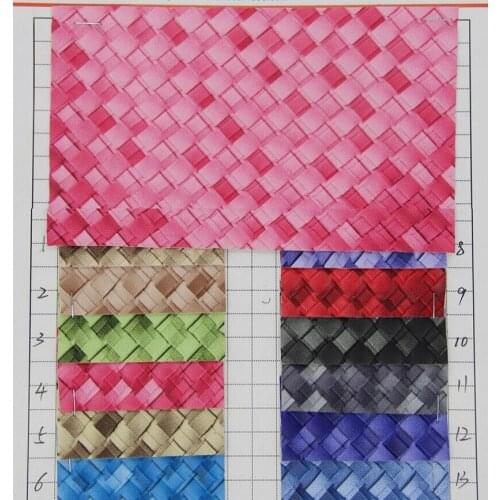 Factory direct semi-PU leather Weave pattern gradient leather for bags Handbags