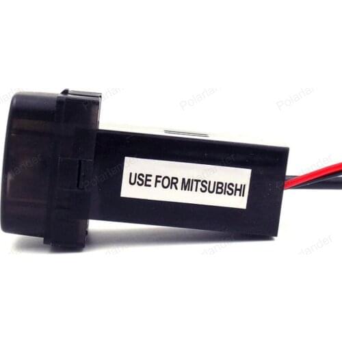 5V 2.1A for Mitsubishi Lancer Outlander Pajero ASX Audio Input USB Interface Socket Car Charger