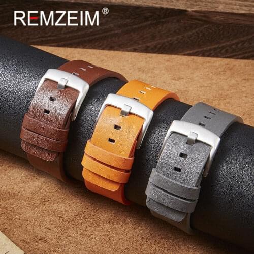 Genuine Leather Strap For Samsung Galaxy Watch 46mm/42mm/active 2 gear S3 Frontier Quick Release Watchbands 18 20 22 24mm