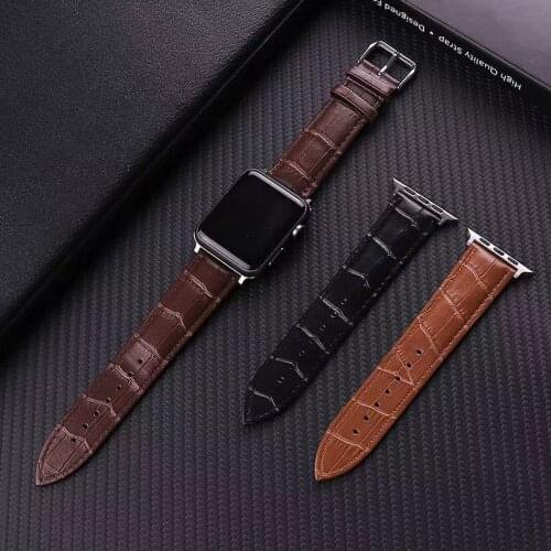 Leather Band for Apple Watch 6 5 SE Band Men Business Loop Bracelet 44mm 42mm 40mm 38mm Strap for iwatch Series 4 3 2 Watchband