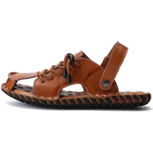 Sandalias roman sandalle ete cuero verano erkek heren summer de sandals sandale genuine classic zandalias deportivas slide uomo