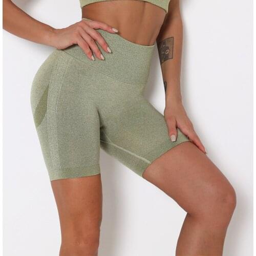 New Seamless Biker Shorts Womens Hip-lifting Sports Fitness Running High-waist Short Trouser Summer Gym Leggings Шорты Женский