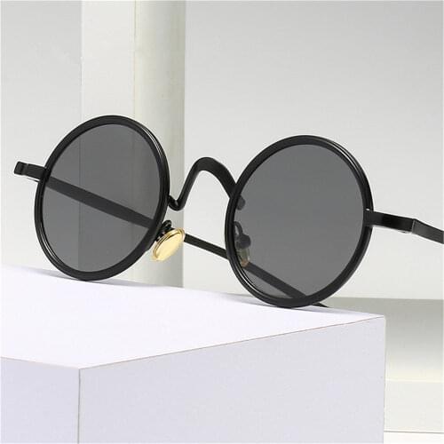 Retro Metal Round Steam Punk Polarized Sunglasses Women Clear Anti-Blue Lens Glasses Frame Men Shades UV400 Sun Glasses 2021