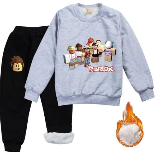 ROBLOX Casual Tracksuit Children 2 Pieces Sets Sweatshirts Winter Boys Girl Kid Clothes Pants Suit Birthday Christmas Gift