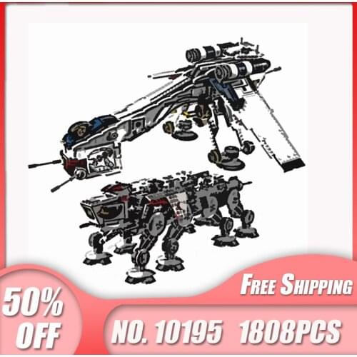In Stock War Toy Republic Dropship Compatible 10195 05053 Model Building Block Bricks Star Plan Children Education Birthday Gift