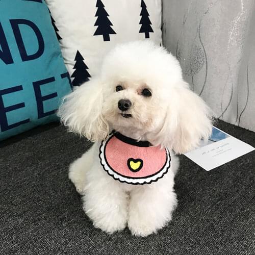 Universal weaving dog saliva towel cat smock cute cute pet collar bib Teddy fighting large Accessoires