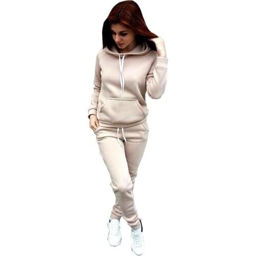 Spring and Autumn Womens Suit 2021 Hot Style Casual Simple High Quality Suit Ladies Hoodie Pants Go With Two Pieces S-4XL