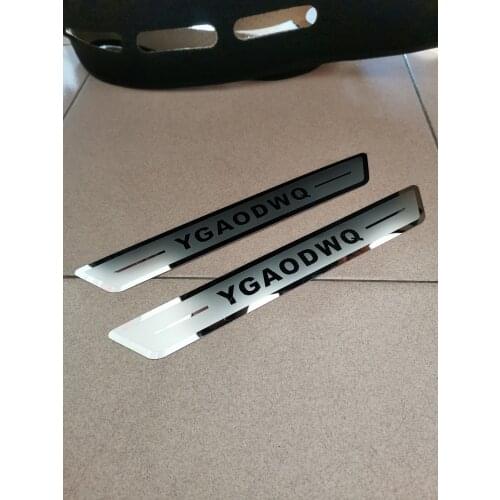 YGAODWQ Vehicle running boards Stainless Steel Door Sill Scuff Plate for Ford Fiesta 2014-2020