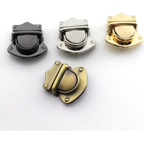 1pcs Metal Fashion Push Lock Tongue Lock Clasp Closure Parts for Leather Craft Women Bag Handbag Purse DIY Hardware Accessories
