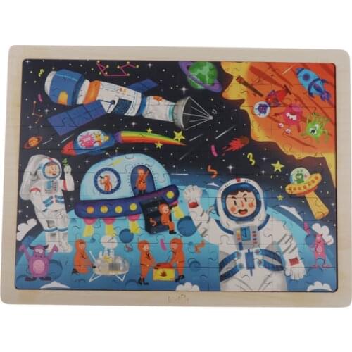 1x 100pcs Jigsaw Puzzle Set, Childrens Wooden Puzzle Toy 100pcs Of Set, 100pcs Wooden 2D Cartoon Jigsaw Puzzle Set