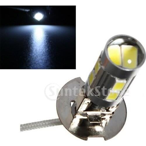 2 Pieces Car 12V H3 5630 10SMD LED Xenon White Driving Fog Head Light Lamp Bulbs