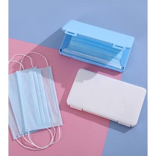200PCS/LOT Portable Face Masks Storage Box Moisture-Proof Cover Holder Mask Storage Seal Box Stationery Case For Home Office