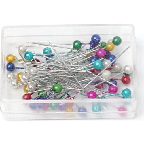 50 Pcs / Lot Multicolor Round Head Location Pins Wedding Clothes Sewing Push-Pin D2TD
