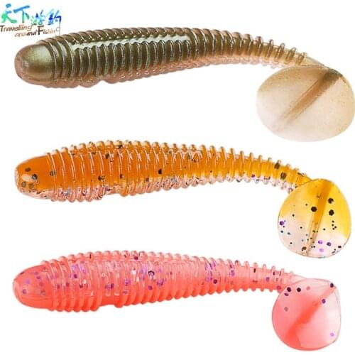 6Pcs Fishing Lure 70mm 2.8g Soft Baits Silicone Bait Isca Artificial Para Pesca Peche En Mer Plastic Grub Bass Leurre Peche