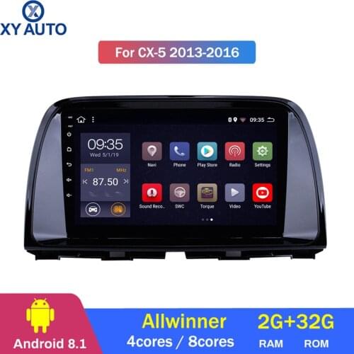 9 inch 2.5D IPS HD multi-touch screen Android8.1 2G RAM 32G ROM NAVI For Mazda Cx-5 2012-2015 with Bluetooth USB WIFI SWC