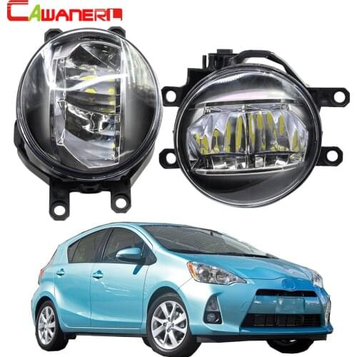 Cawanerl 2 Pieces Car 4000LM Fog Light LED Daytime Running Light White 12V For Toyota Prius Plus C V 2011 2012 2013 2014 2015