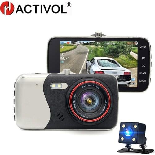 Bway wide angle 4.0 Inch IPS Screen Car DVR Recorder camera dual lens rearview Camera DVR Camera Full HD 1080P Video Dash Cam
