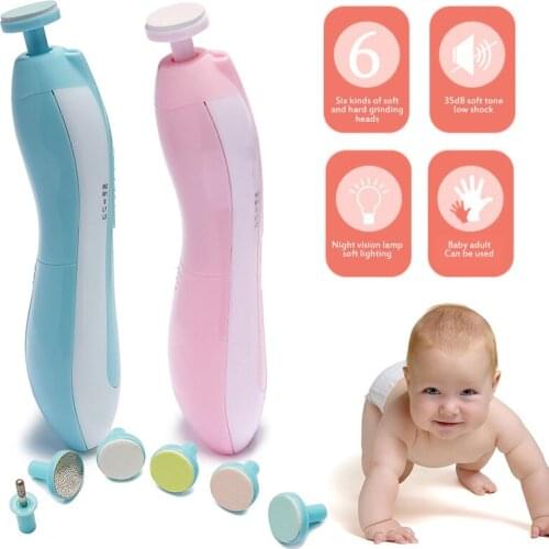 Electric Nail Polish 6-piece Set Electric Nail Clippers Baby Nail Clippers Manicure Set Baby Newborn Care Set Without Battery