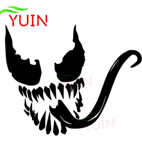 Creative Car Sticker Venom Funny Trunk Fashion Decoration Decal PVC Waterproof Sunscreen Decals Black/white/red/laser/silver
