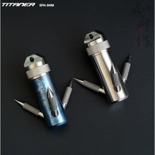 EDC Titanium Alloy Capsule Grappling Hook Waterproof Storage Box Container Pill Can Multi-functional Portable EDC Tools