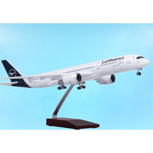 1/142 47CM Aviation Airplane Airbus A350 Lufthansa Airline Model LED Light Diecast Plane Adult Collect Gift Airliner Toy Display