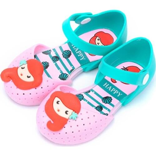 Fashion Girls Shoes 2020 Summer Sandals Childrens Shoes PVC Jelly Beach Shoes Girls Princess Shoes