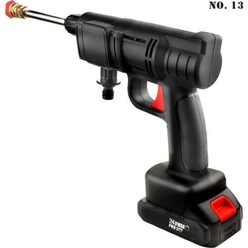 24V 3000mAh Cordless Car Washer Car Cleaner Kit High Pressure Wash Watering Gun Handheld Garden Cleaning Tools with 1 Battery