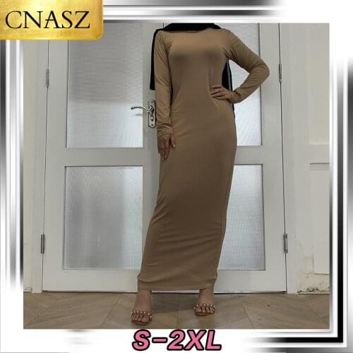 Modal Cotton Jersey Hight Quality Latest Abaya Designs Turkish Hijab Women Muslim Inner Dress For Abaya Islamic Clothing