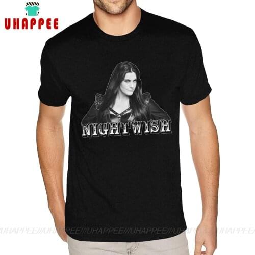 Classic Nightwish T Shirt Mens 5XL Short Sleeved Pure Cotton Black Crew Neck T-Shirts