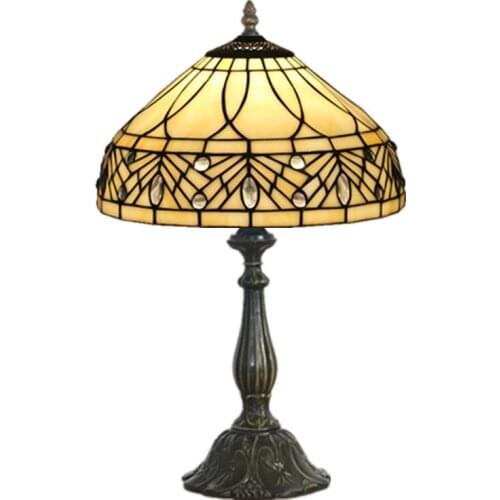 Alloy Table Lamps for Study Tiffany Desk Light Nordic Retro Office Light Fixture Bedroom Decoration Light led Desk Lamp Reading