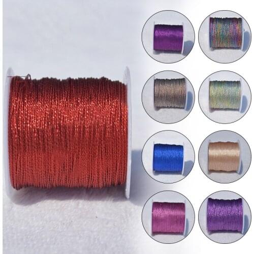 Hot Gold Silver Nylon Cord Thread String Cord 0.2/0.4/0.6/0.8/1mm Colorful Rope Bead Wires For DIY Bracelet Jewelry Making