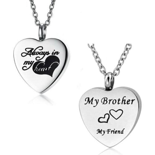 Pet Cremation Urns Necklace Stainless Steel Dog Cat Ash Memorial Container Holder Jewelry Memorial Keepsake Pendant