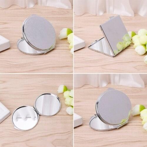 2021 New Portable Hand Pocket Various Shapes Double Folded-Side Stainless Steel Mirror