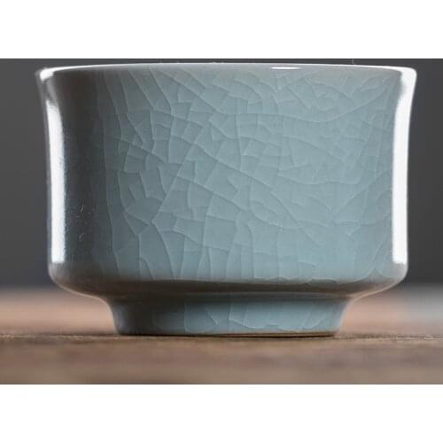 Ru Kiln TeaSet Tea Cup Master Cup Single Cup Female Gracked Glaze Can Raise Teacup Single Tea Bowl Ceramic Large Ceramic Teacups