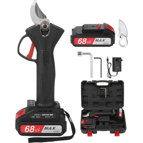 21V Cordless Brushless Electric Pruner Rechargeable Pruning Shears Tree Branch Pruner Garden Clippers 30mm Cutting Diameter