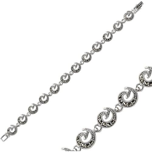 Silverlina Silver Marcasite Sterling Bracelet