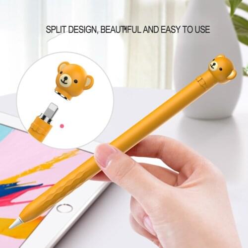 Compatible Touch Pen Stylus Protective Sleeve Cover Anti-LostCute Cartoon Animals Case Sleeves Silicone Shockproof