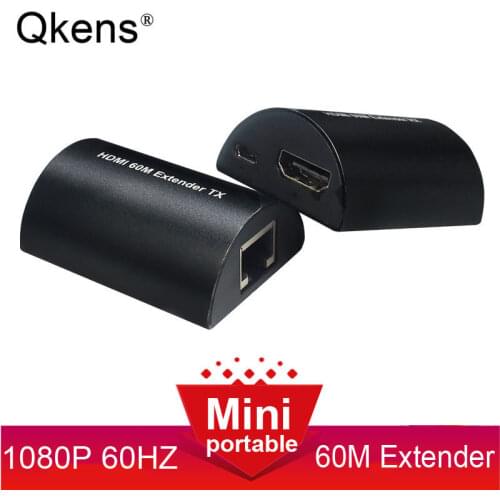 HD 1080P 60hz HDMI Extender 60M 30M 50M Extension Over CAT5e Cat6 UTP LAN RJ45 Ethernet Cable Audio Video Converter Laptop To TV